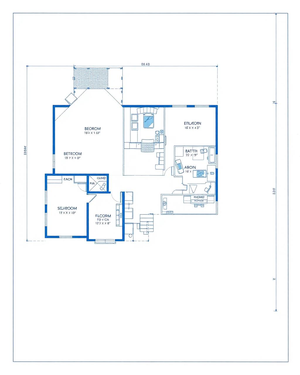 Proposed architectural floorplan for 719 55th St residence